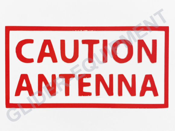 Warning Placard \'Caution antenna\' red [SR114594]